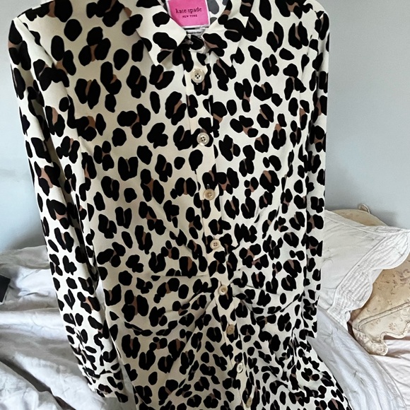 kate spade Dresses & Skirts - Kate Spade Leopard-Print Button-Up dress